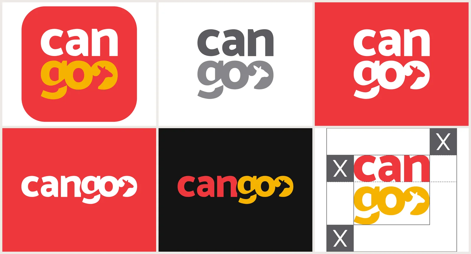 Cangoo: versões do logotipo e ícone de aplicativo
