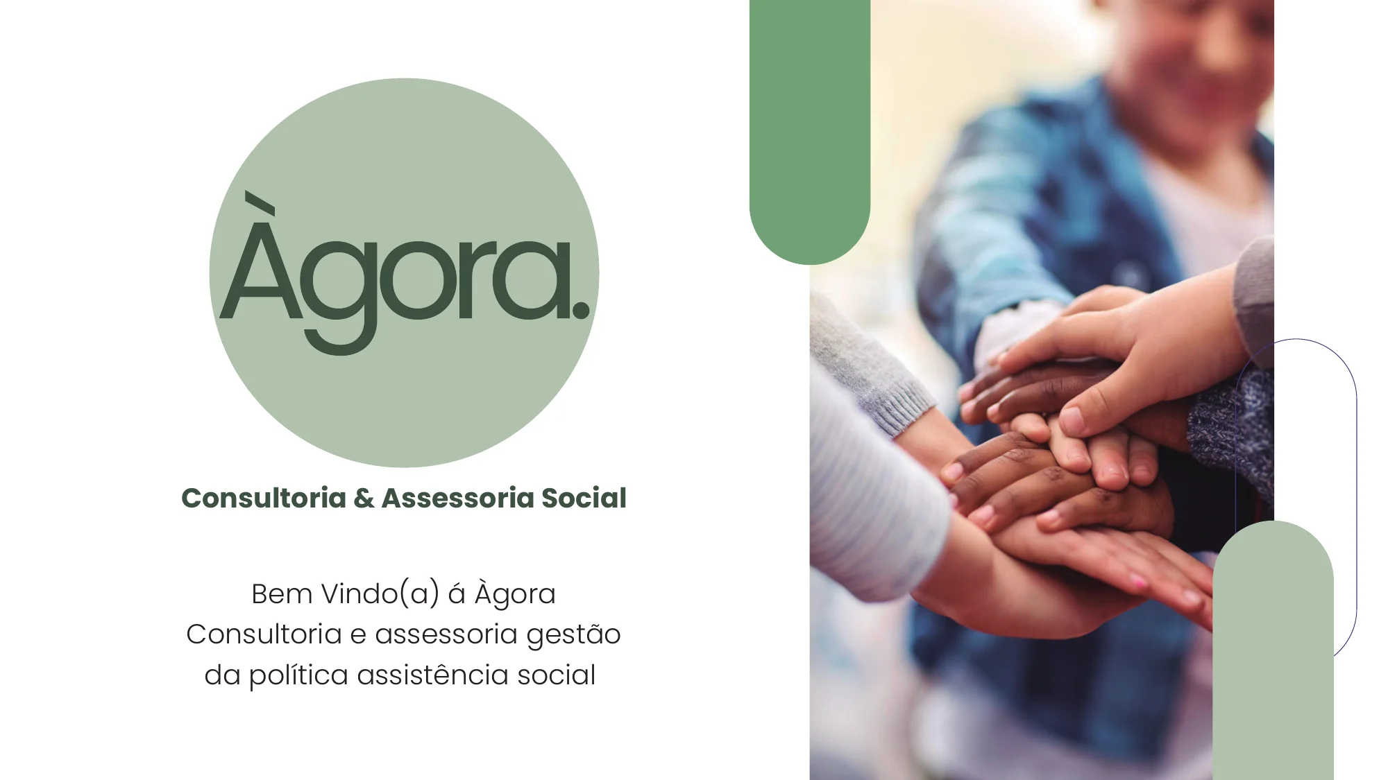 Capa da apresentação da Ágora Consultoria e Assessoria Social