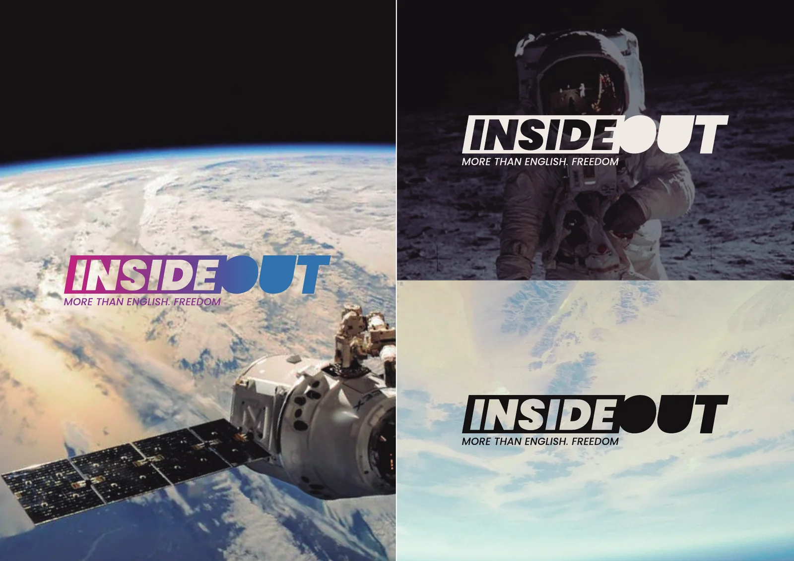 Inside Out: logotipo aplicado sobre imagens do espaço