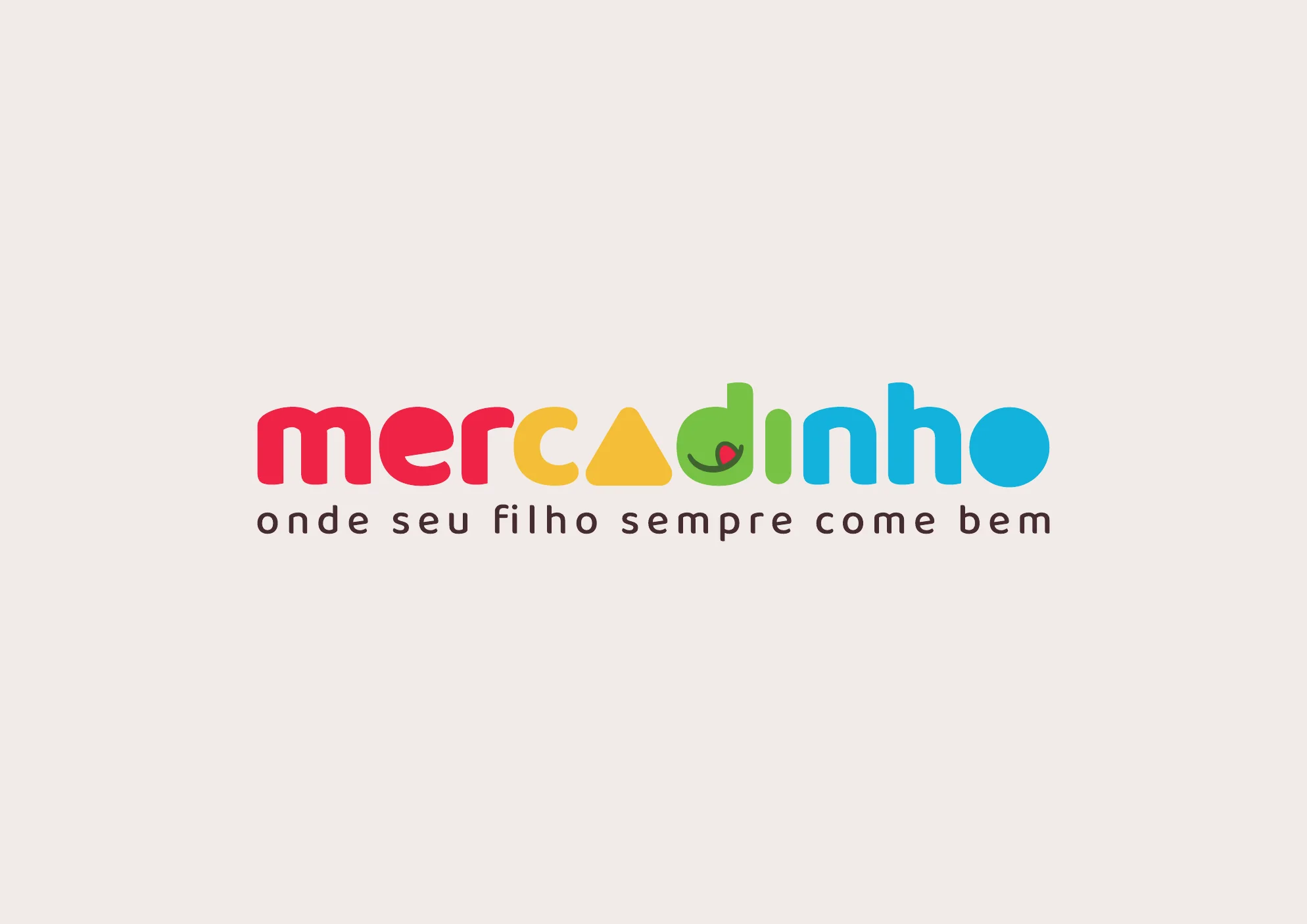 Logotipo do Mercadinho: onde seu filho sempre come bem