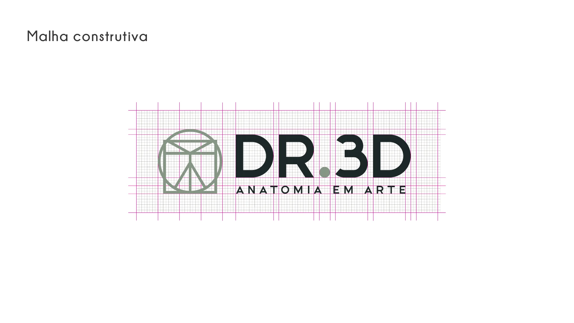 Malha construtiva do logotipo da Dr.3D