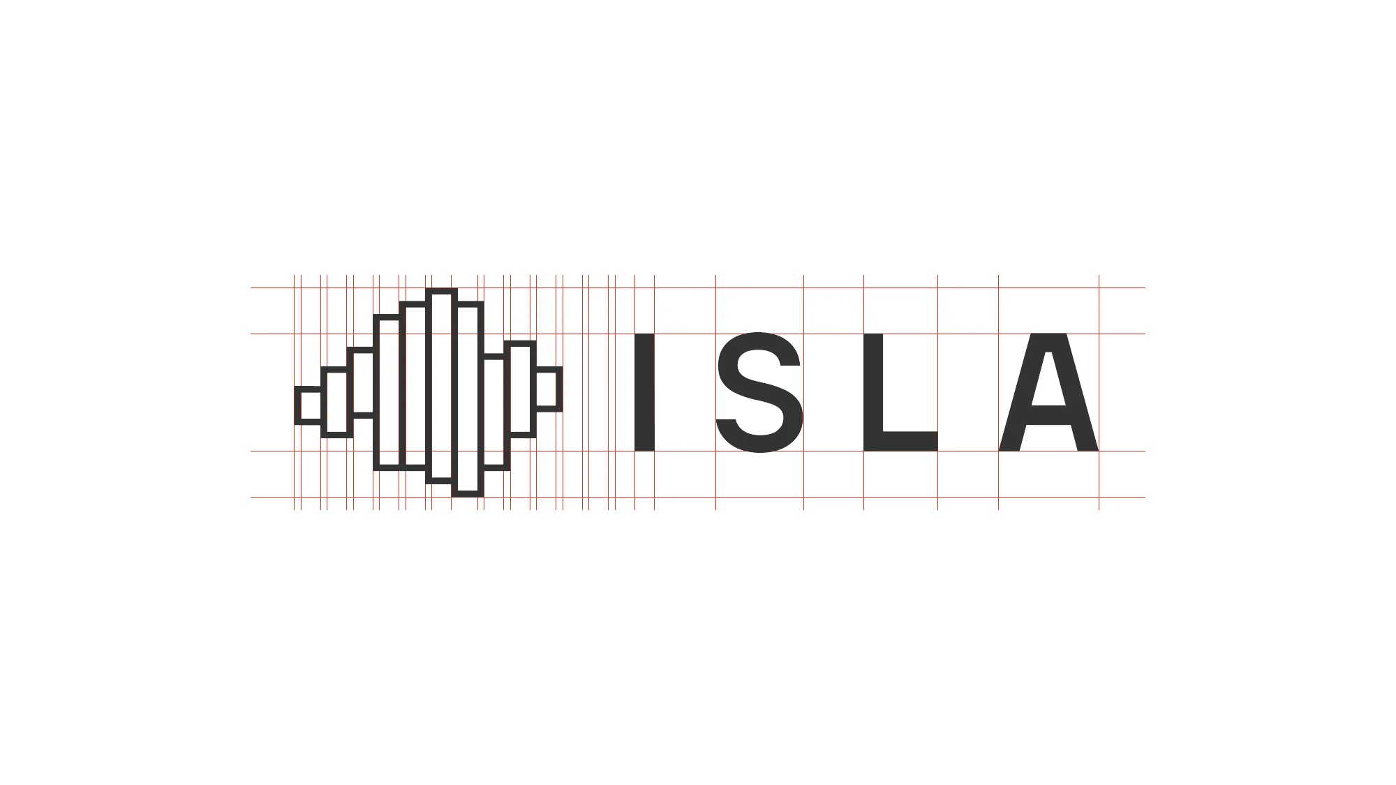 Malha construtiva do logotipo da Isla