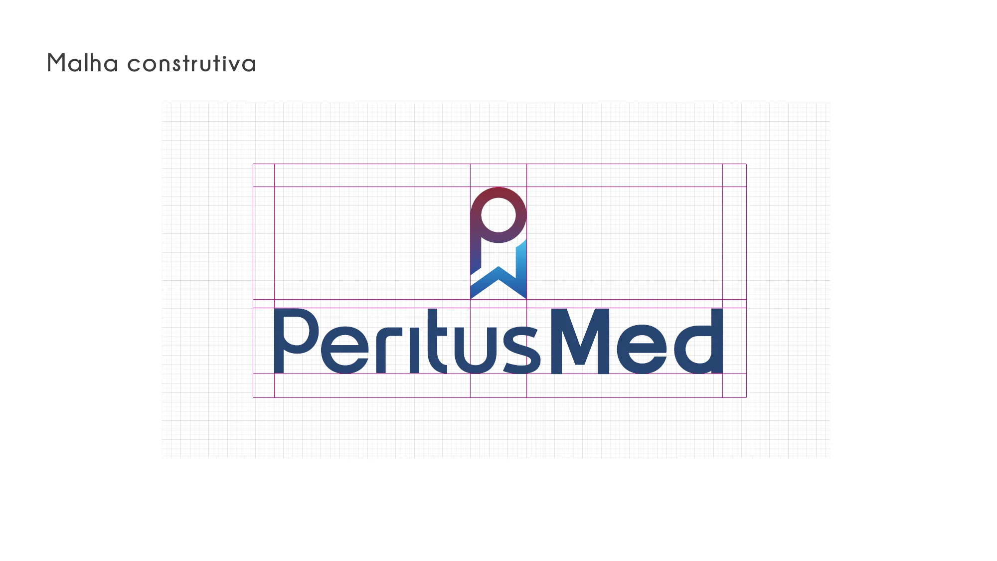 Malha construtiva do logotipo da PeritusMed
