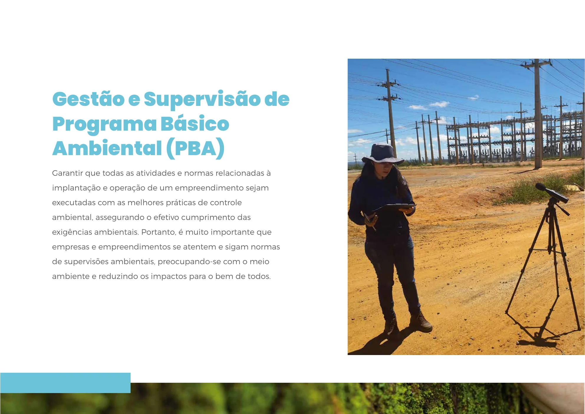 Slide sobre gestão e supervisão de programa básico ambiental