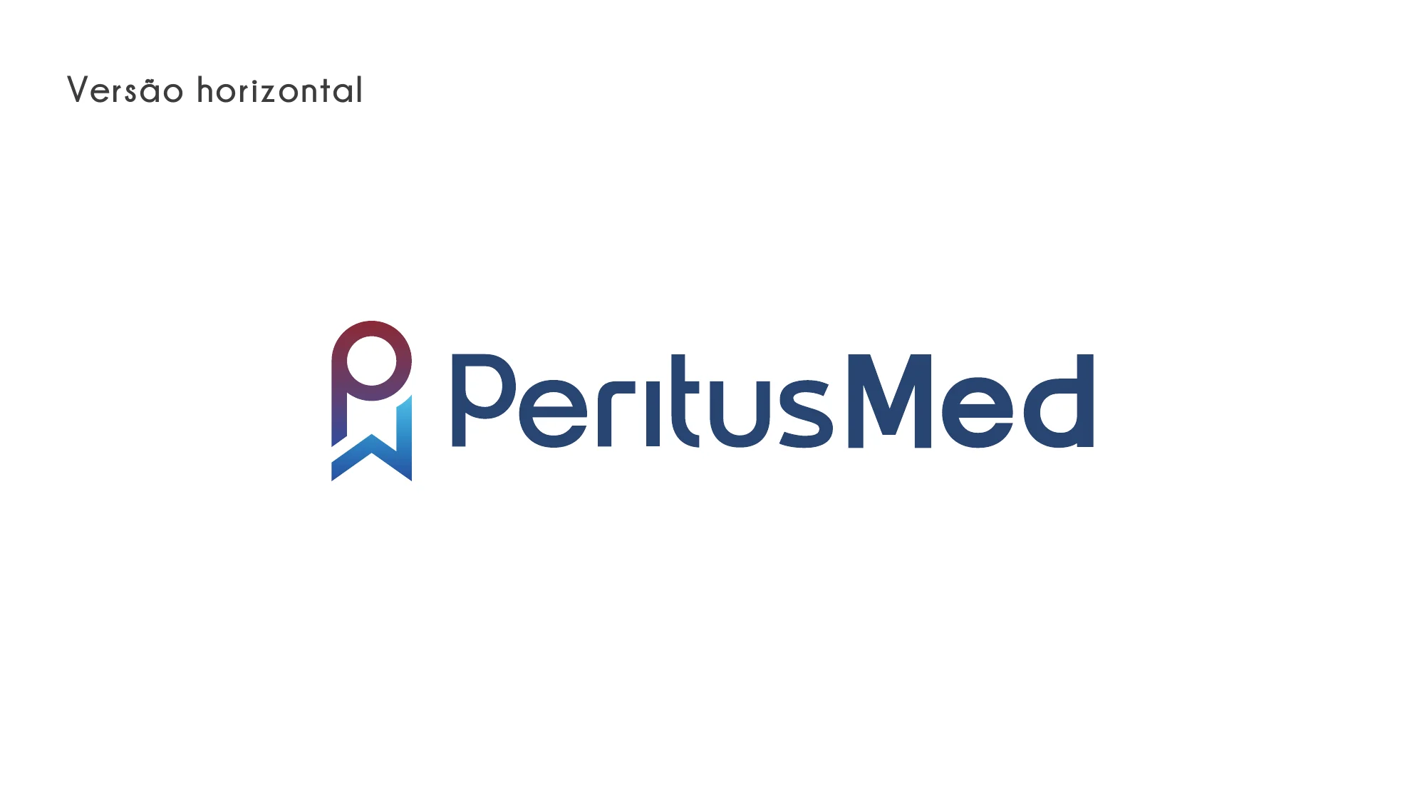 Versão horizontal do logotipo da PeritusMed