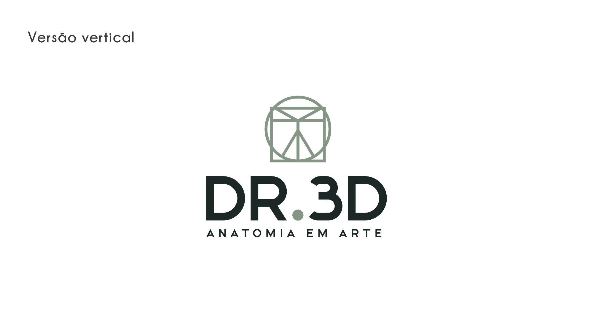 Versão vertical do logotipo da Dr.3D