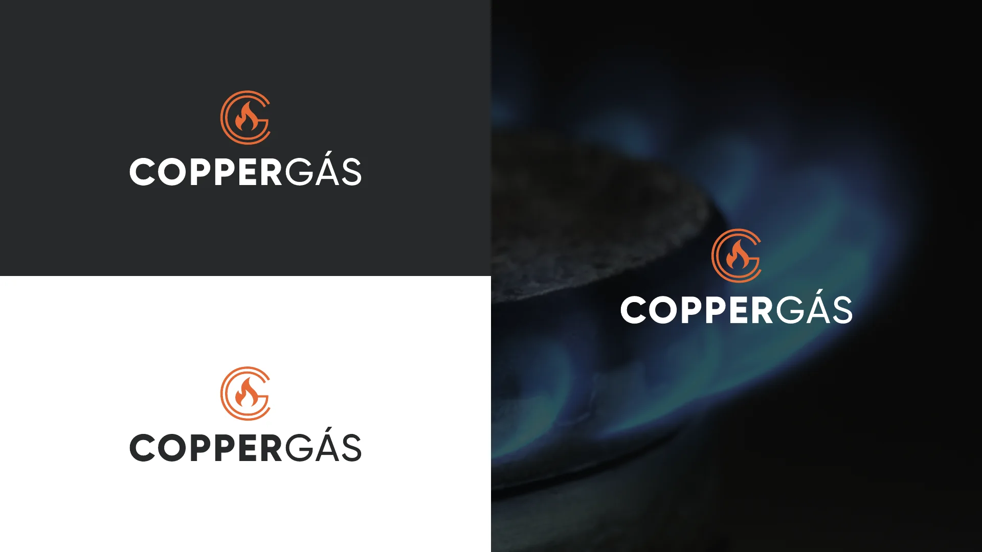 Versões do logotipo da Copper Gás