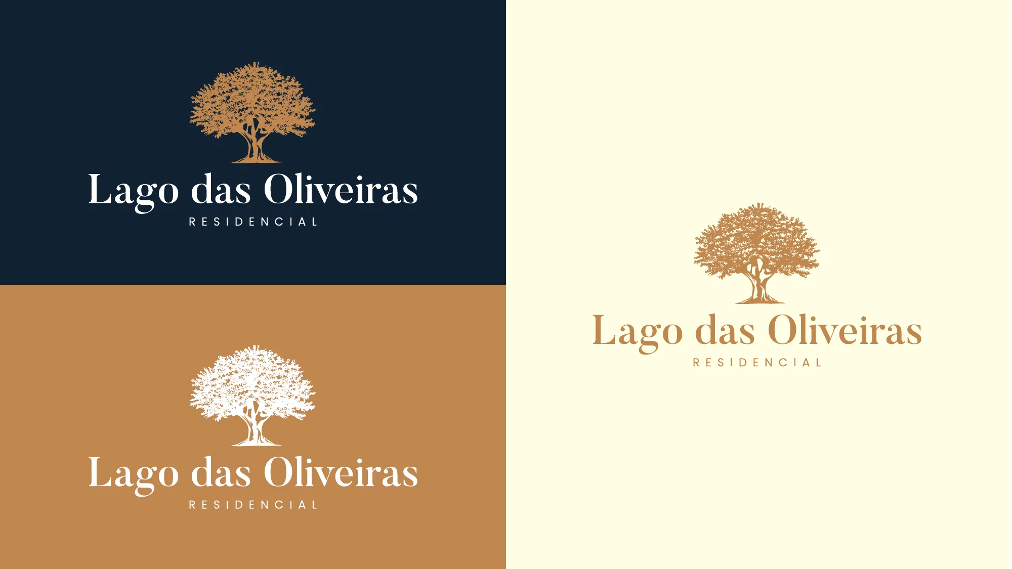 Versões do logotipo do Lago das Oliveiras